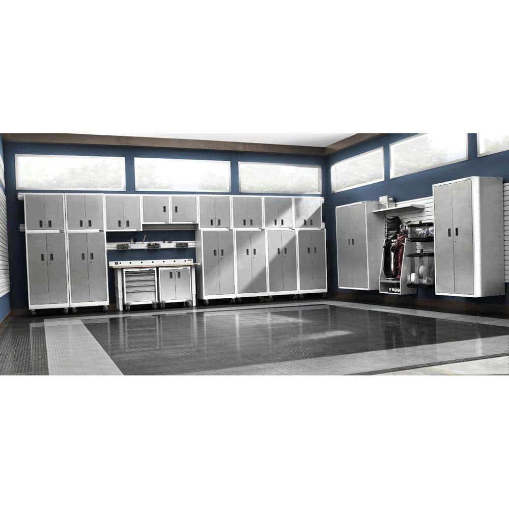 48" White Solid Steel Wall-Mountable Shelf