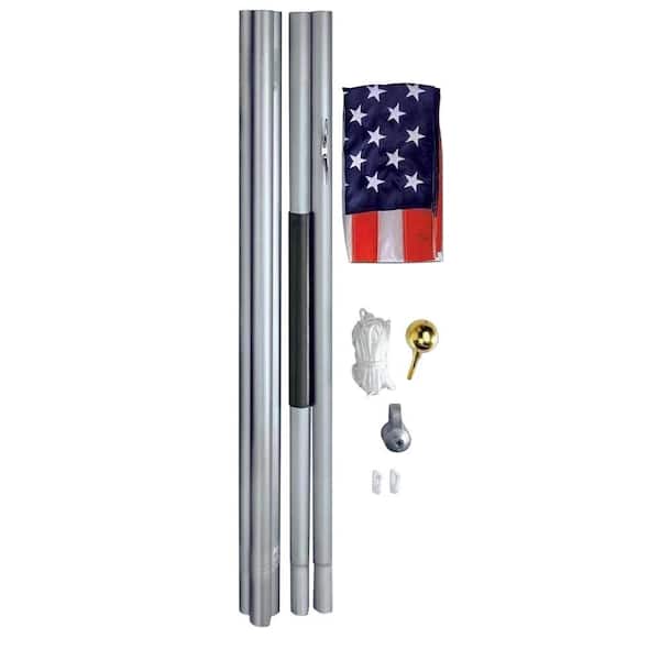 20 FT Residential Flagpole Kit & 3x5 US American Flag Valley Forge Item# AFP20F 