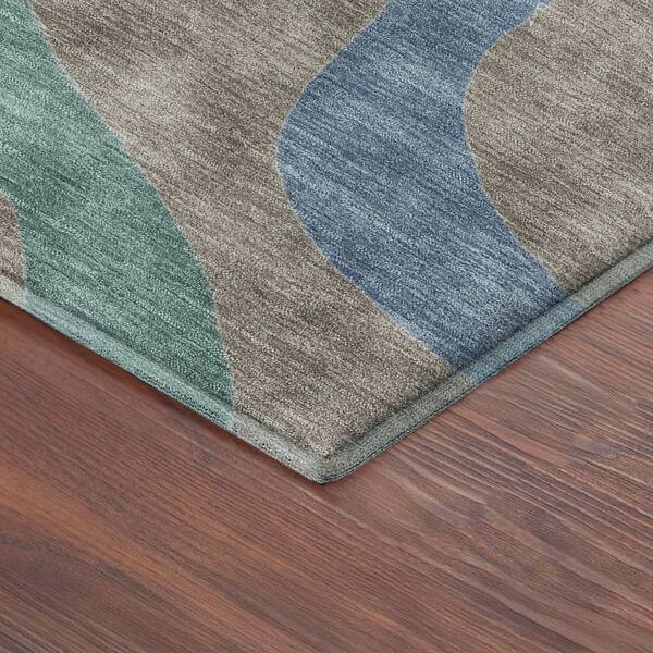 Mayfield Premium Machine Washable Abstract AMF2394 Taupe 10 ft. x 14 ft. Area Rug
