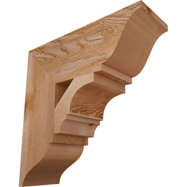Ekena Millwork 6 in. x 18 in. x 18 in. Western Red Cedar Balboa Traditional Rough Sawn Bracket