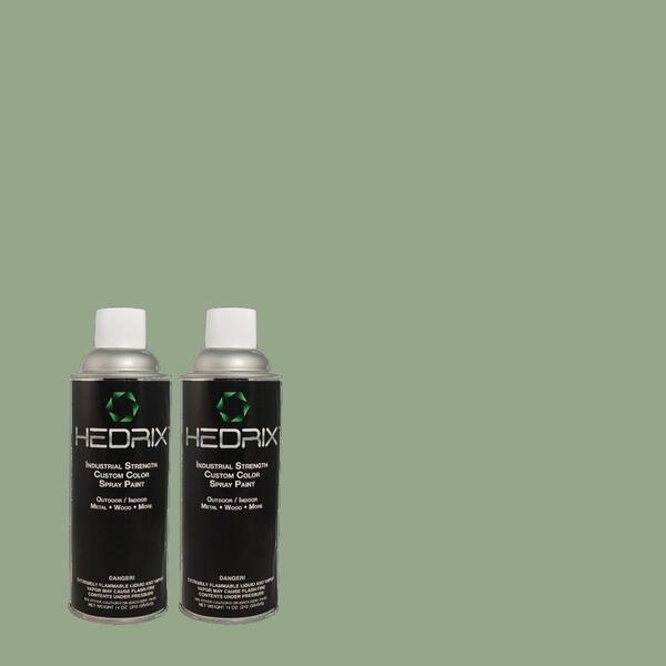 Hedrix 11 oz. Match of MQ6-11 Mossy Bench Semi-Gloss Custom Spray Paint (2-Pack)