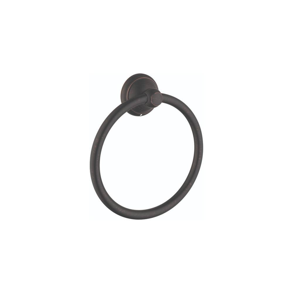 Polished Nickel 7-inch Modern Wall Mounted Towel Ring
