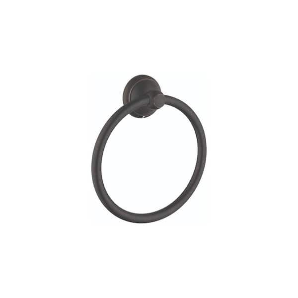 Hansgrohe C Towel Ring in Rubbed Bronze