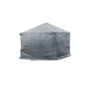 12 ft. x 16 ft. Universal Grey Winter Cover For Gazebos