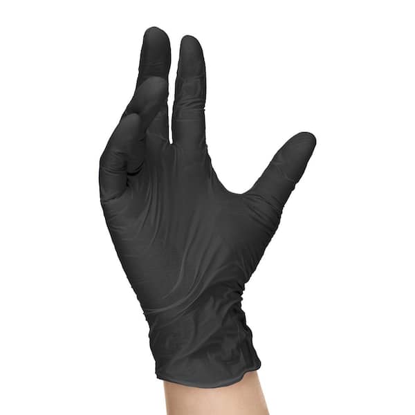 Gloveworks Black Nitrile Industrial Powder Free Disposable Gloves Large  Black 100 Gloves Per Box Pack Of 10 Boxes - Office Depot