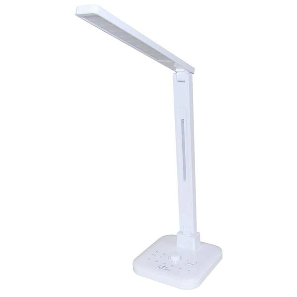 Euri Lighting 18 in. Black Integrated LED Desk Lamp with Wireless Bluetooth and Speaker