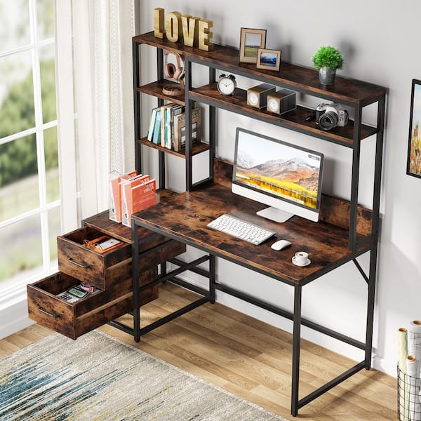 BYBLIGHT Capen 55 in. Rectangular Brown Engineered Wood 2