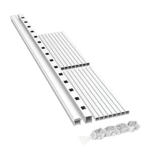 Bella Premier Series 8 ft. x 36 in. White Vinyl Stair Rail Kit with Square Balusters