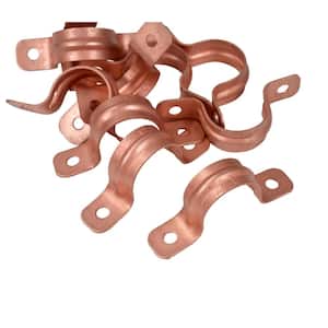 3/4 in Copper 2-Hole Pipe Hanger Strap (10-Pack)