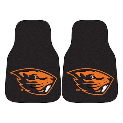 Oregon State University 18 in. x 27 in. 2-Piece Carpeted Car Mat Set