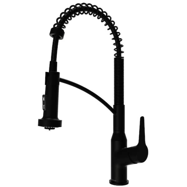 Scottsdale Single Handle Pull Down Sprayer Kitchen Faucet in Matte Black