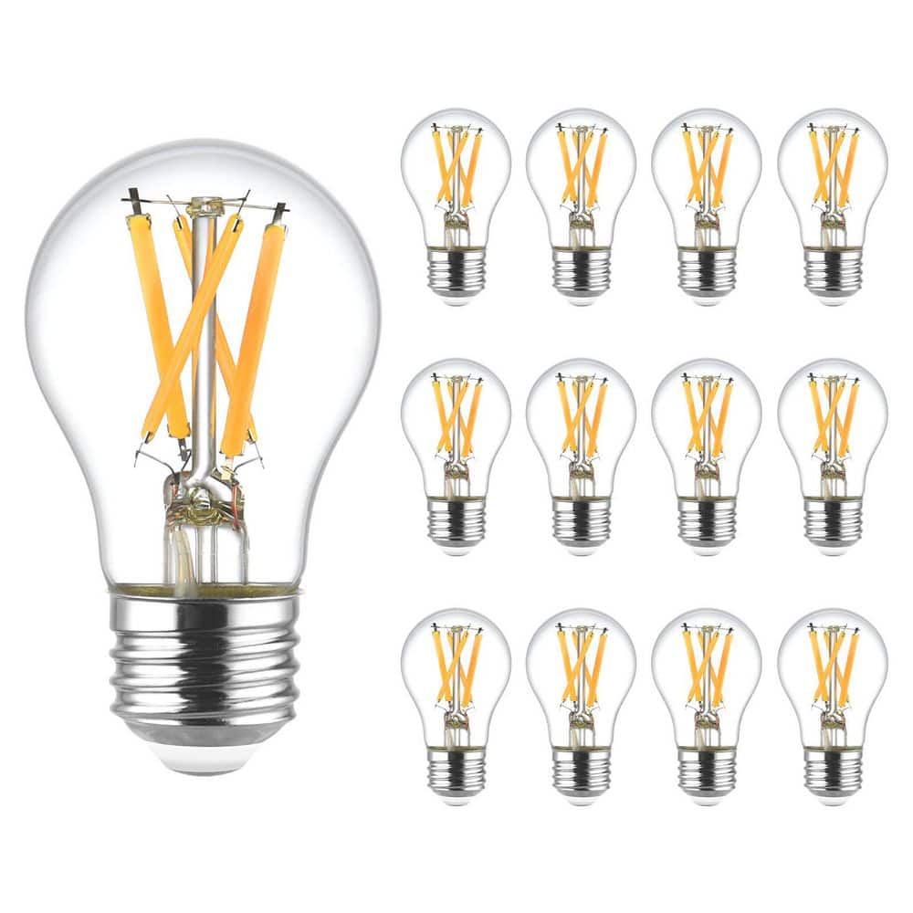 60W Equivalent A15 Edison LED Bulb, 3500K Natural White, 8.5W, Dimmable, 750LM, CRI90, E26, Wet Rated, UL Listed 12 Pack price history on PriceWatchPro