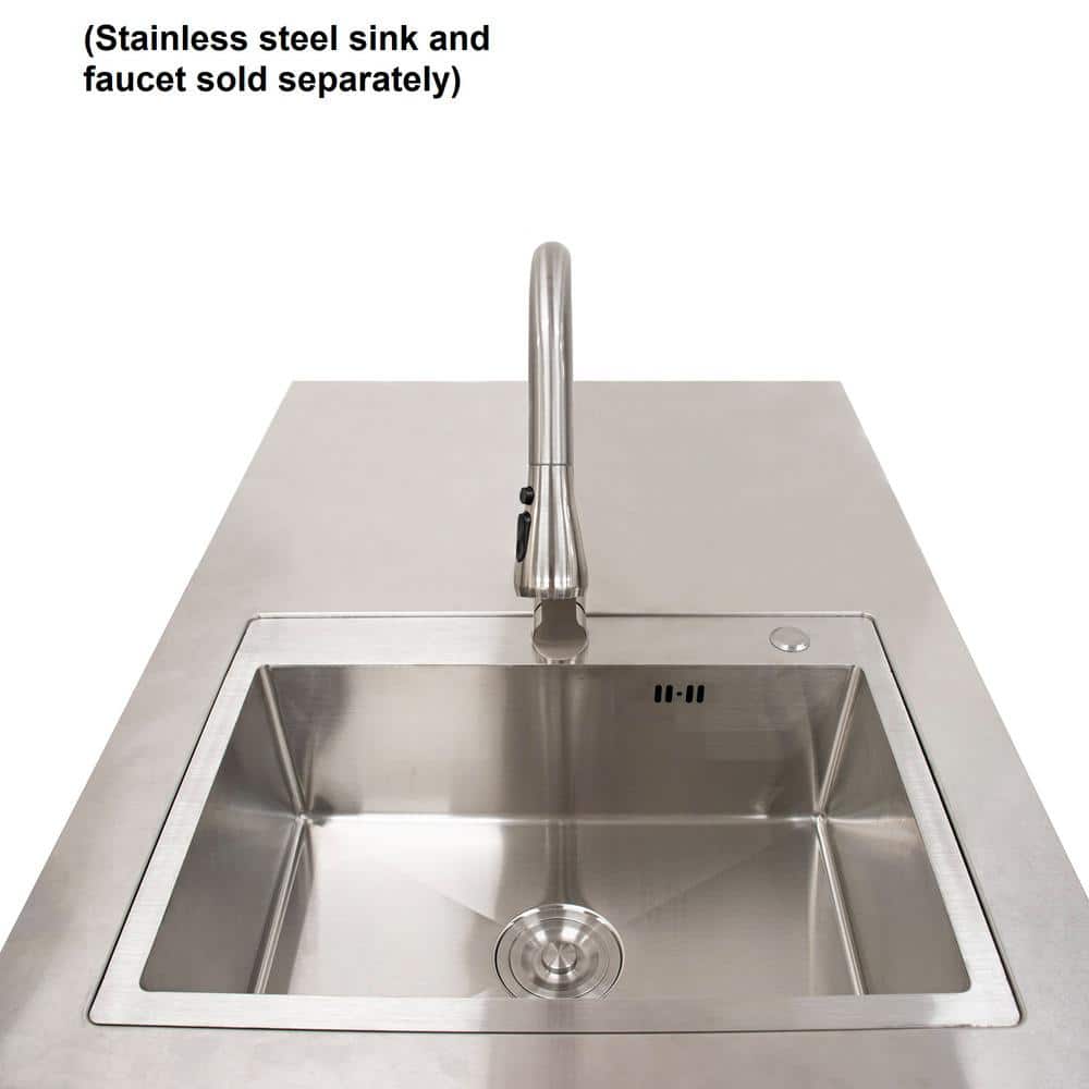 Stainless Steel Modular Outdoor Kitchen Countertop with Sink Cutout