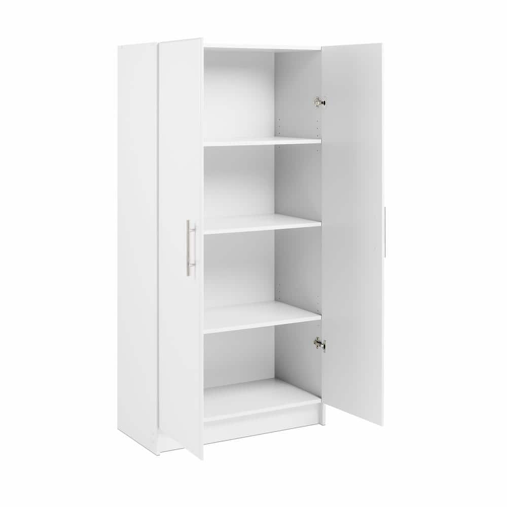 Elite 32" White Laminate Freestanding Storage Cabinet