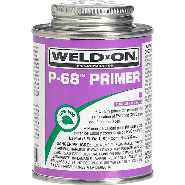 Weld-On P-68 Purple PVC Primer, 1/2 Pint (8 oz.)