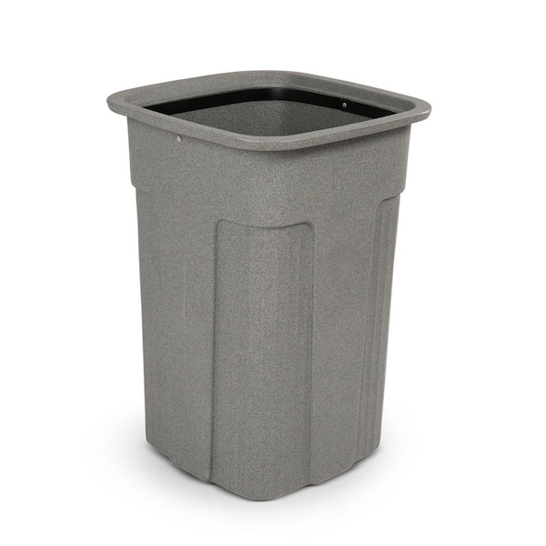 Toter Slimline 35 Gal. Graystone Rectangular Trash Can