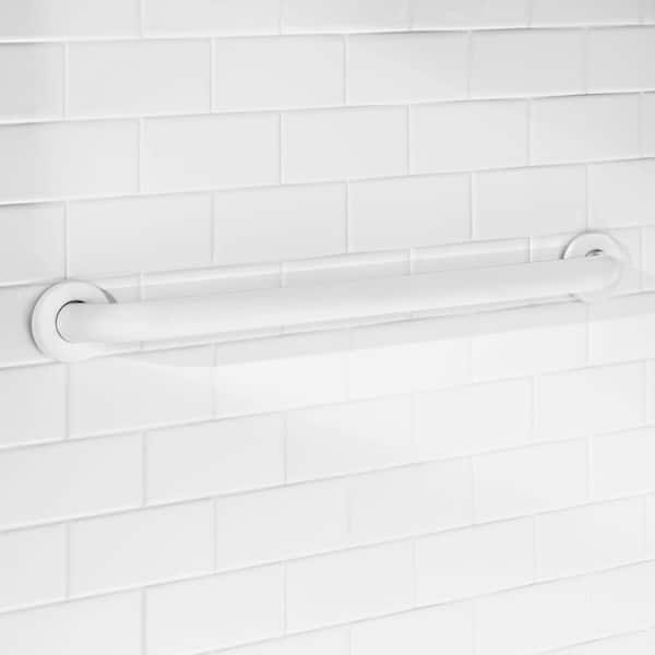 24 in. x 1-1/2 in. Concealed Screw ADA Compliant Grab Bar in White