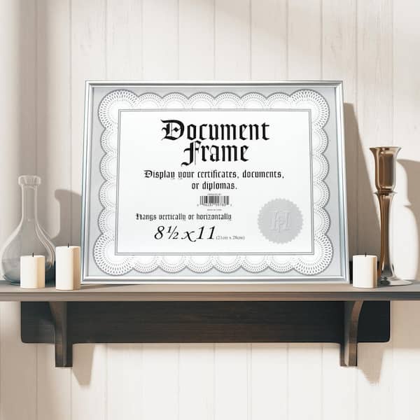 Malden 6-Pieces International Designs Metro 8½ x 11 Document Frames with Platinum