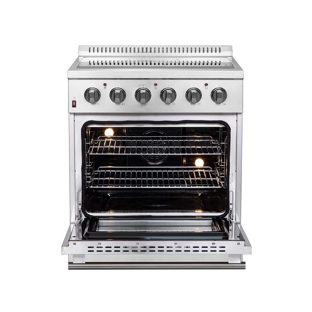 Galiano 30-inch Stainless Steel Freestanding Electric Range with Air Fryer