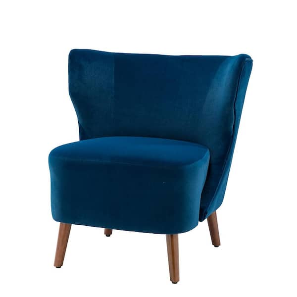 JAYDEN CREATION Pelias Navy Side Chair with Wingback