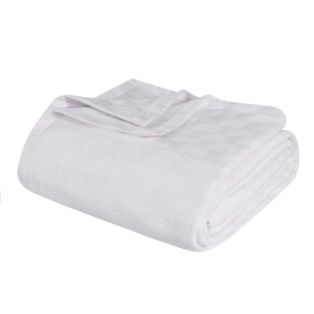 Basketweave White Classic Farmhouse All-Season Cotton King Blanket price history on PriceWatchPro