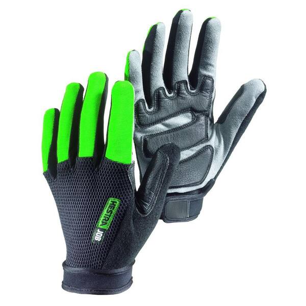 Hestra JOB Indium Size 10 X-Large Breathable Mesh Backhand Glove in Green and Black