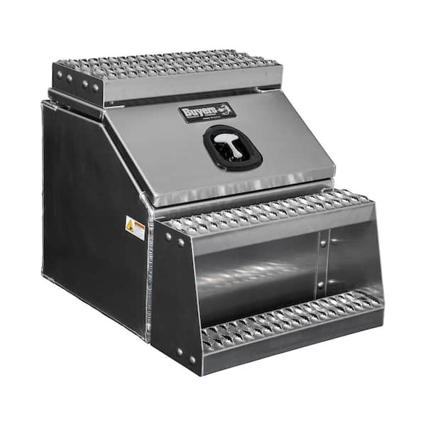 Buyers Products Company 22 in. x 28 in. x 24 in. Class 8 Diamond Tread Aluminum Step Box