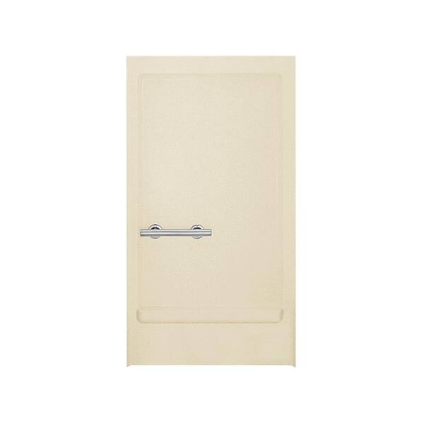 STERLING 1-1/4 in. x 39-3/8 in. 1-Piece Direct-to-Stud Transfer Shower Back Wall with Grab Bar in Almond-DISCONTINUED