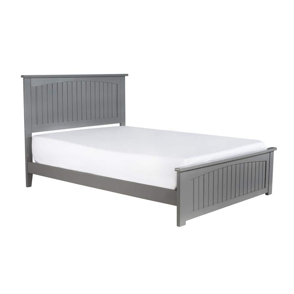Nantucket Gray Queen Solid Wood Platform Bed with Slats
