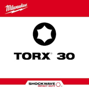 SHOCKWAVE Impact Duty 1 in. T30 Torx Alloy Steel Insert Bit (2-Pack)