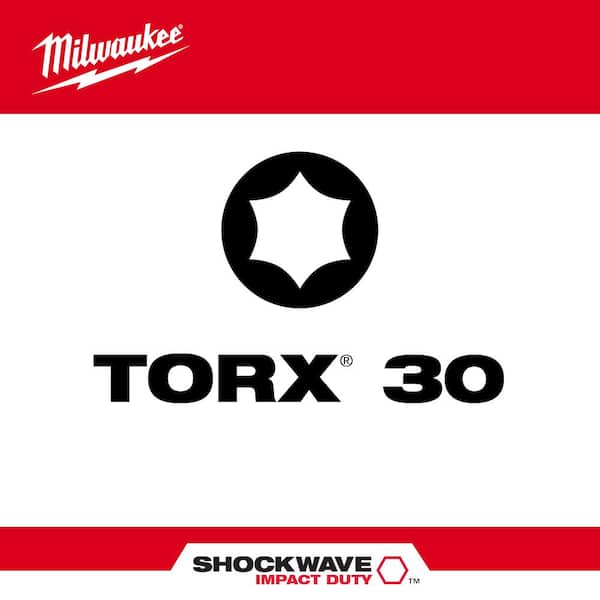 SHOCKWAVE Impact Duty 1 in. T30 Torx Alloy Steel Insert Bit (2-Pack)