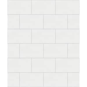 Neale White Subway Tile White Wallpaper Sample