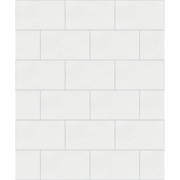 Advantage Neale White Subway Tile White Wallpaper Sample