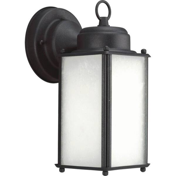 Progress Lighting Roman Coach Collection 1-Light 10 in. Outdoor Black Wall Lantern Sconce