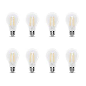 60-Watt Equivalent A19 Dimmable Filament CEC Title 20 Compliant LED 90+ CRI Clear Glass Light Bulb, Soft White (8-Pack)