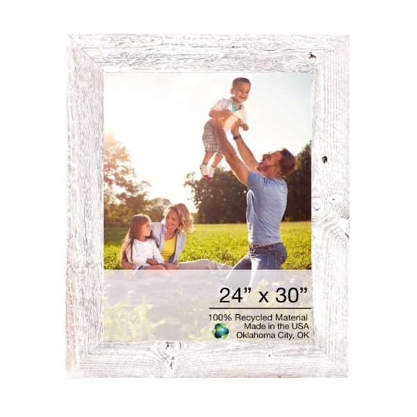 Victoria 24 in. W. x 30 in. Whitewash Picture Frame