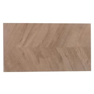 Bois 23.7 in. x 47.25 in. Chevron Matte Natural Porcelain Rectangular Wall and Floor Tile (15.49 sq. ft./case) (2-pack)