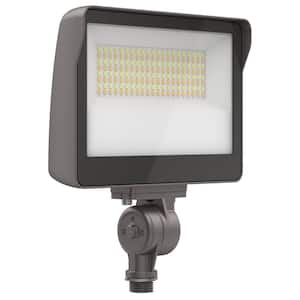 Selectable Color Temperature 150-Watt Equivalent 8700 Lumen 130-Degree Bronze Dusk to Dawn Integrated LED Flood Light