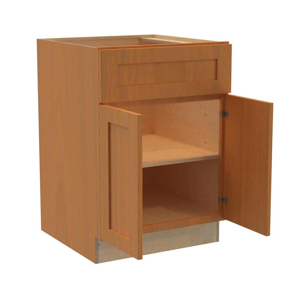 Newport 27 in. W x 24 in. D x 34.5 in. H Assembled Plywood Base Kitchen Cabinet in Cinnamon with Soft Close price history on PriceWatchPro