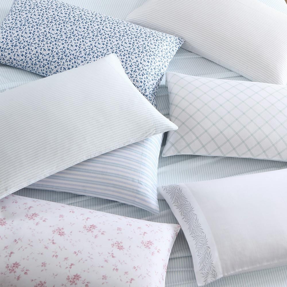 Queen Blue Floral Cotton Deep Pocket Sheet Set