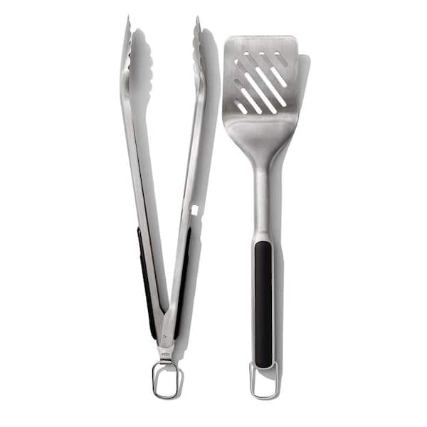 OXO Good Grips Stainless Steel Grilling Turner and Tong Set (2
