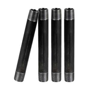 Black Steel Pipe, 3/4 in. x 12 in. Nipple Fitting (4-Pack)