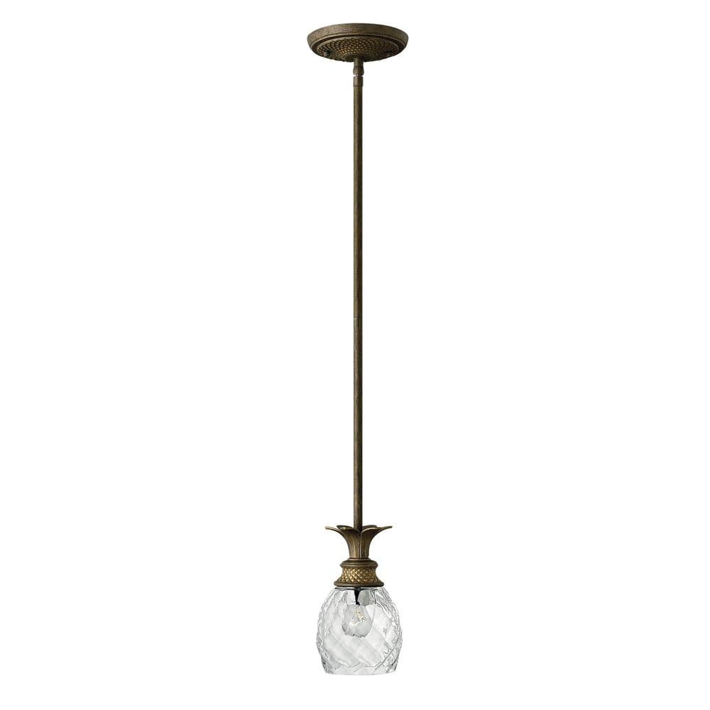 Pearl Bronze Mini Pendant with Clear Optic Glass