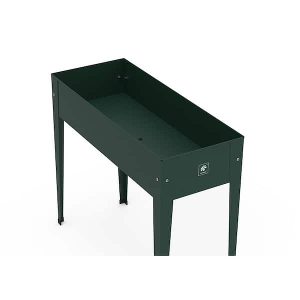 Urban Planter 39.3 in. L x 15.7 in. D x 33 in. H Green Galvanized Steel Raised Garden