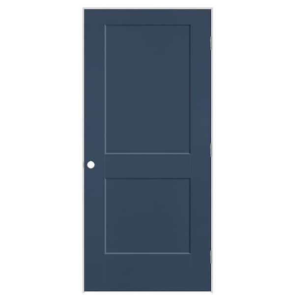 Masonite 36 in. x 80 in. 2-Panel Logan Left-Hand Solid Core Night Tide Molded Composite Single Prehung Interior Door