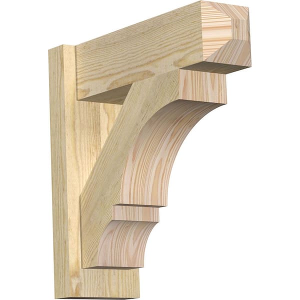 Ekena Millwork 6 in. x 18 in. x 18 in. Douglas Fir Balboa Craftsman Rough Sawn Outlooker