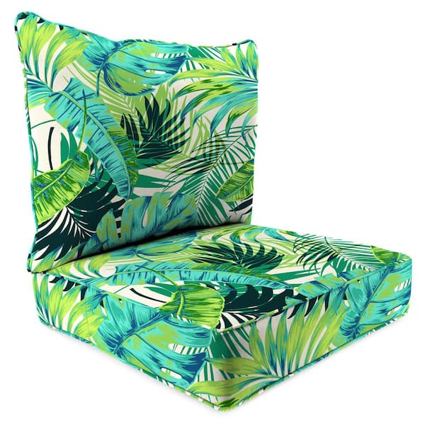 24 in. x 46.5 in. W x 6 in. T Outdoor Deep Seat Chair Cushion Set in Kadir Iceberg