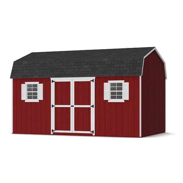 Value Gambrel Workshop 10 ft. x 16 ft. Outdoor Wood Storage Shed Precut Kit with Floor (160 sq. ft. )