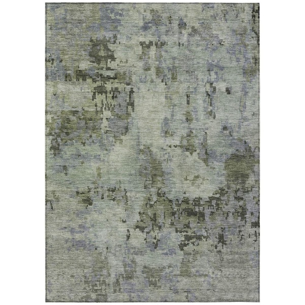 Chantille Machine Washable Indoor/Outdoor Abstract ACN2360 Green 3 ft. x 4 ft. Area Rug