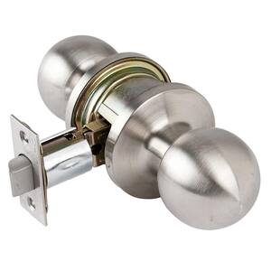 Universal Hardware Light Duty Commercial Passage (Hall/Closet) Knob, UL 3-Hr Fire ANSI Grade 2, Satin Chrome Finish